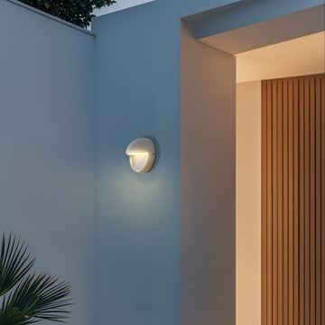 Orbe 6.25" Outdoor Metal/Glass Integrated LED Wall Sconce